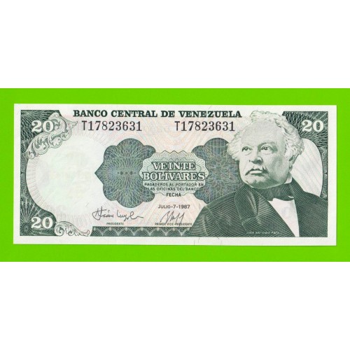 Венесуэла - 20 боливаров - 1987 - UNC!!!