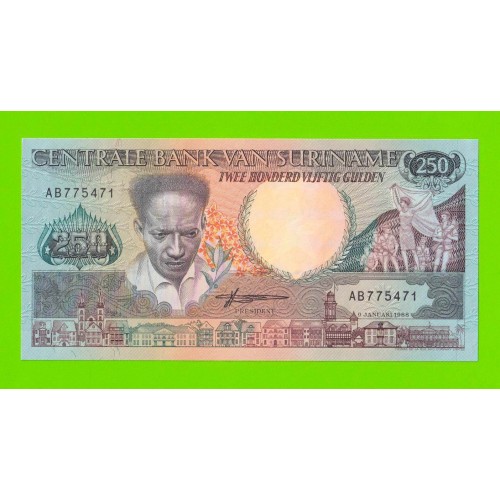 Суринам - 250 гульденов - 1988 - UNC!!!