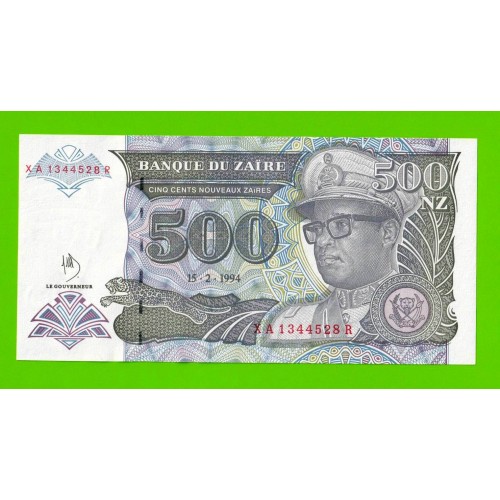 Заир - 500 новых заире - 1994 - UNC!!!