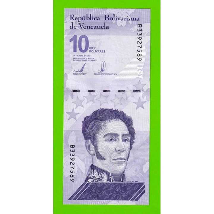 Венесуэла - 10 боливаров - 2021 (B) - UNC!!!