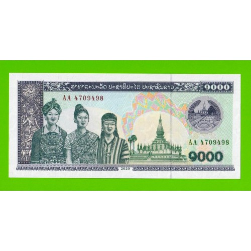 Лаос - 1000 кип - 2020 (AA) - UNC!!!