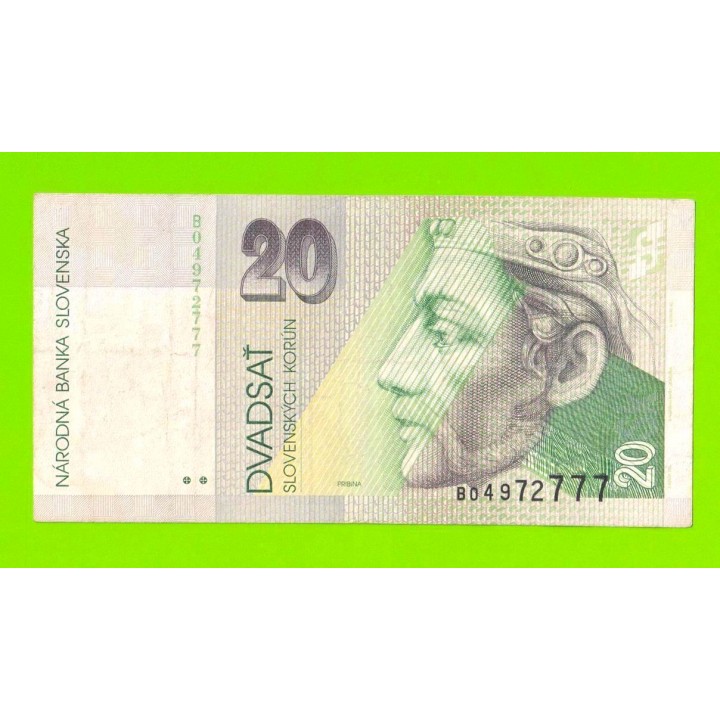 Словакия - 20 крон - 1993