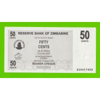 Зимбабве - 50 центов - 2006 - aUNC!!!