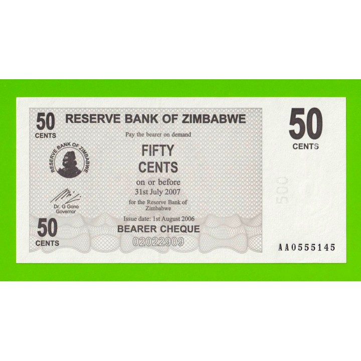 Зимбабве - 50 центов - 2006 - aUNC!!!