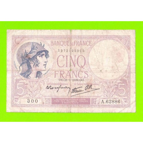 Франция - 5 франков - 1939