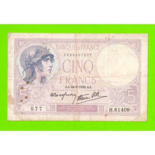 Франция - 5 франков - 1939