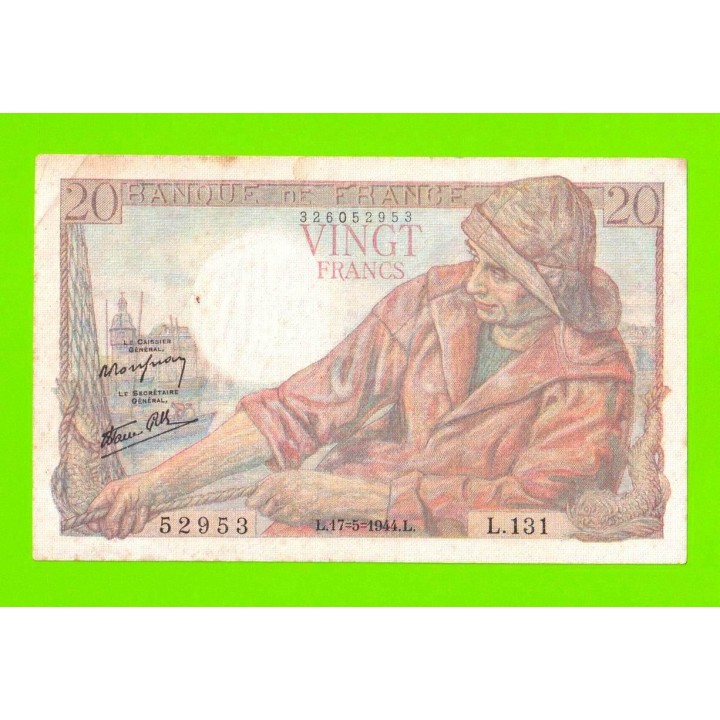 Франция - 20 франков - 1944
