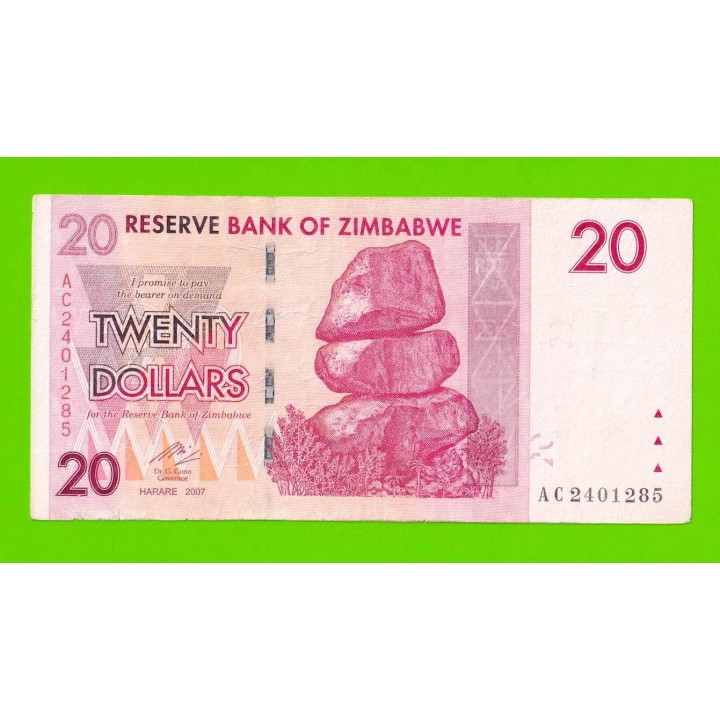 Зимбабве - 20 долларов - 2007 (AC)