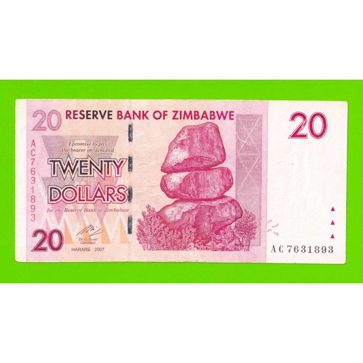 Зимбабве - 20 долларов - 2007 (AC)