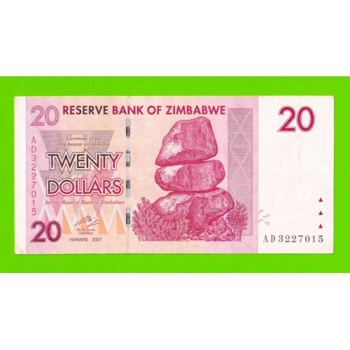 Зимбабве - 20 долларов - 2007 (AD)