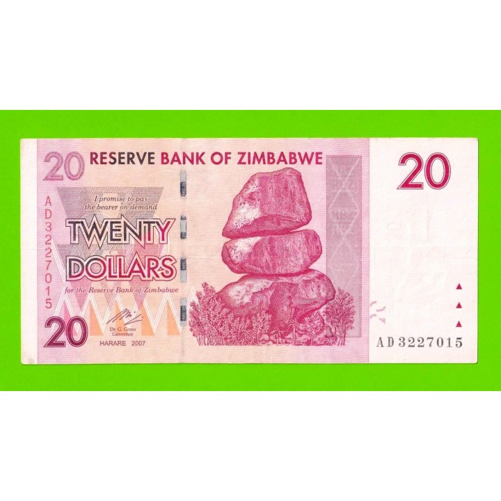 Зимбабве - 20 долларов - 2007 (AD)