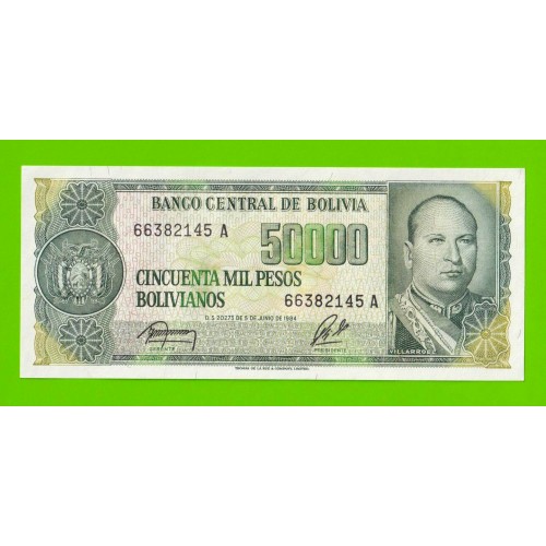Боливия - 50000 боливиано - 1984 - UNC-!!!