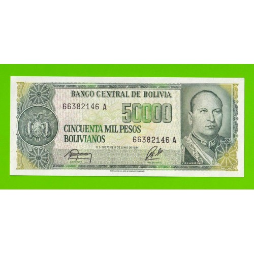 Боливия - 50000 боливиано - 1984 - UNC-!!!
