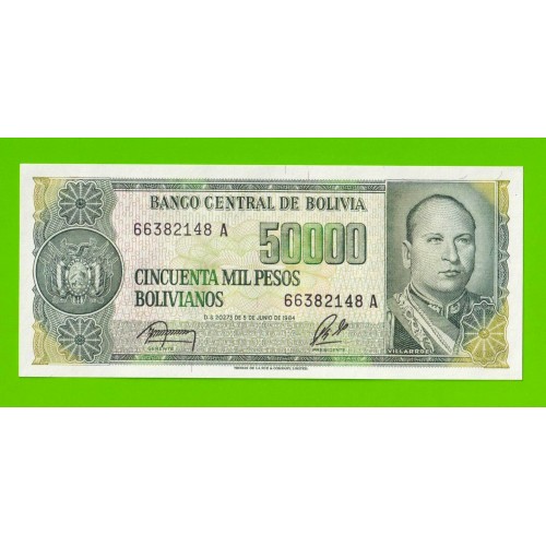 Боливия - 50000 боливиано - 1984 - UNC-!!!