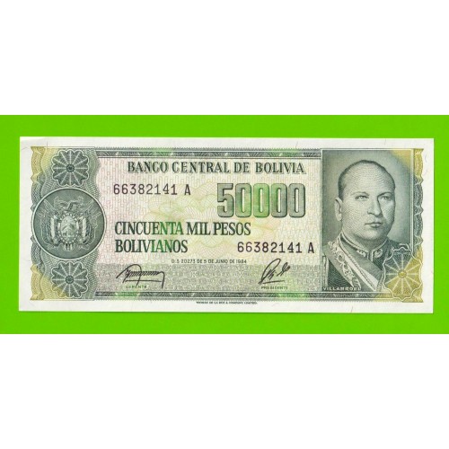 Боливия - 50000 боливиано - 1984 - aUNC!!!