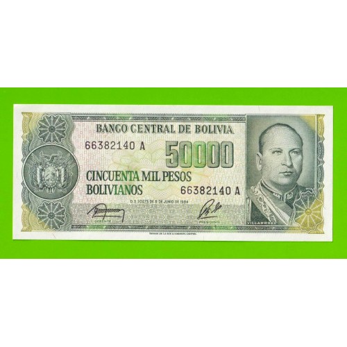 Боливия - 50000 боливиано - 1984 - aUNC+!!!