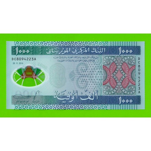 Мавритания - 1000 угий - 2014 - Полимер - UNC!!!