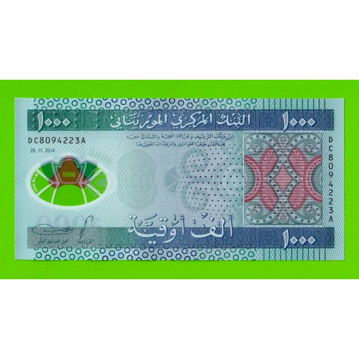 Мавритания - 1000 угий - 2014 - Полимер - UNC!!!