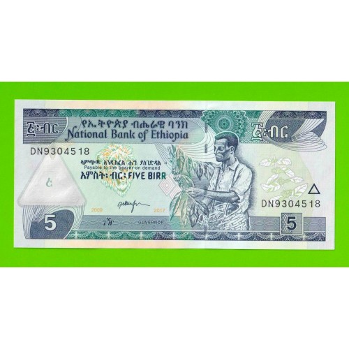 Эфиопия - 5 быров - 2009 (2017) - UNC!!!