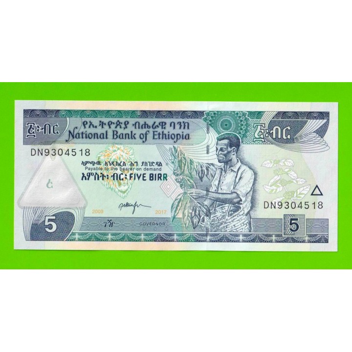 Эфиопия - 5 быров - 2009 (2017) - UNC!!!