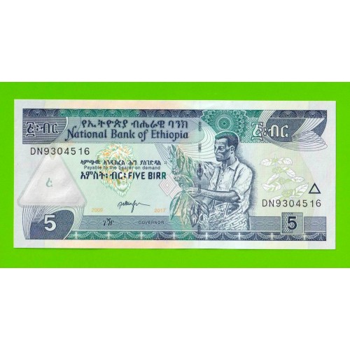 Эфиопия - 5 быров - 2009 (2017) - UNC!!!