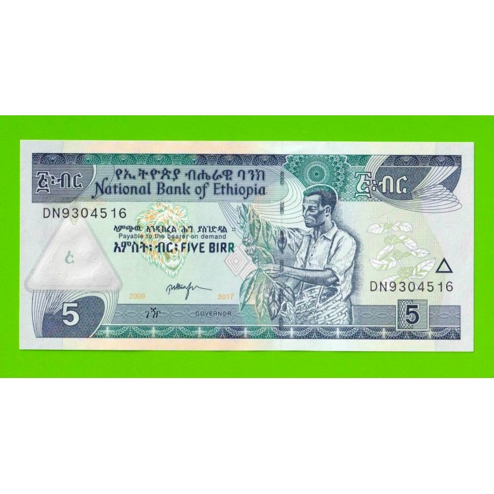Эфиопия - 5 быров - 2009 (2017) - UNC!!!
