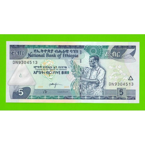 Эфиопия - 5 быров - 2009 (2017) - UNC!!!