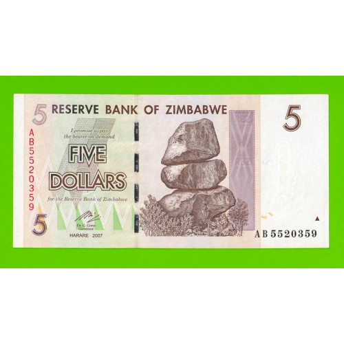 Зимбабве - 5 долларов - 2007 (AB)