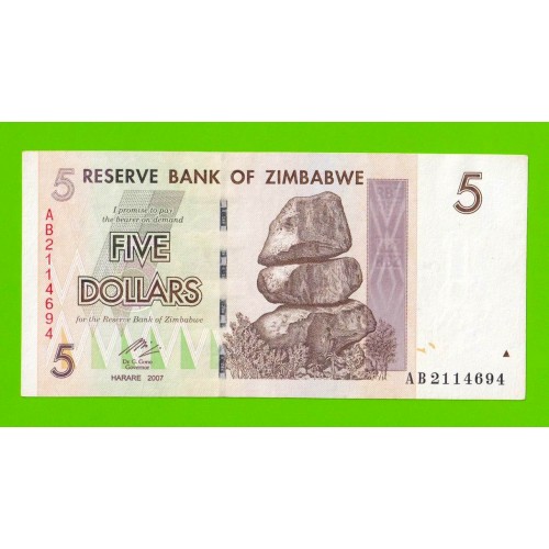 Зимбабве - 5 долларов - 2007 (AB)
