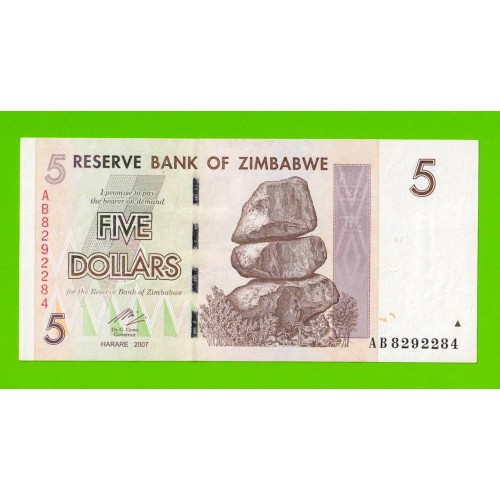 Зимбабве - 5 долларов - 2007 (AB)