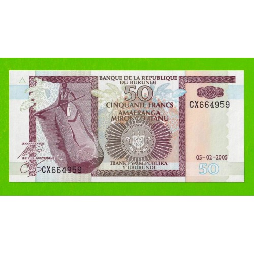Бурунди - 50 франков - 2005 - UNC!!!