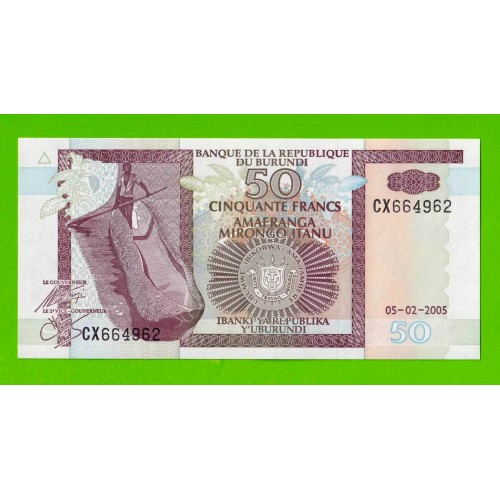 Бурунди - 50 франков - 2005 - UNC!!!