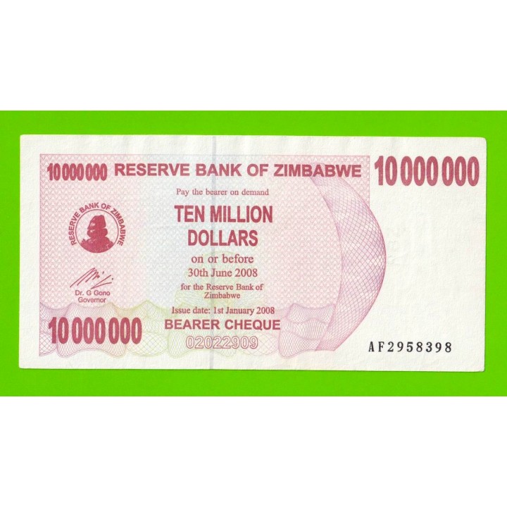 Зимбабве - 10000000 / 10 миллионов долларов - 2008 (AF)