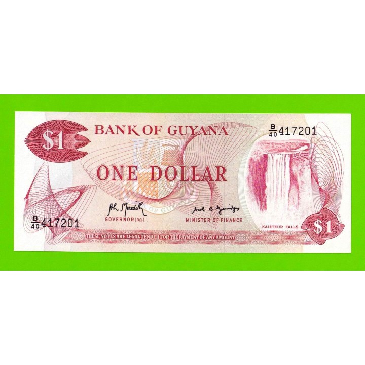 Гайана - 1 доллар - 1966 (1992) - UNC!!!