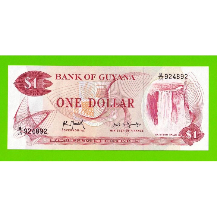 Гайана - 1 доллар - 1966 (1992) - UNC!!!