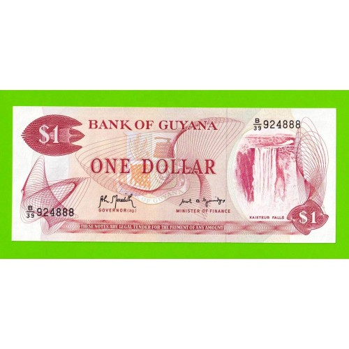 Гайана - 1 доллар - 1966 (1992) - UNC!!!