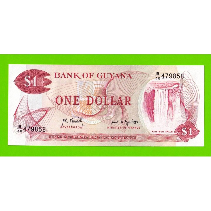 Гайана - 1 доллар - 1966 (1992) - UNC!!!