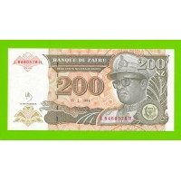 Заир - 200 новых заире - 1994 - UNC!!!
