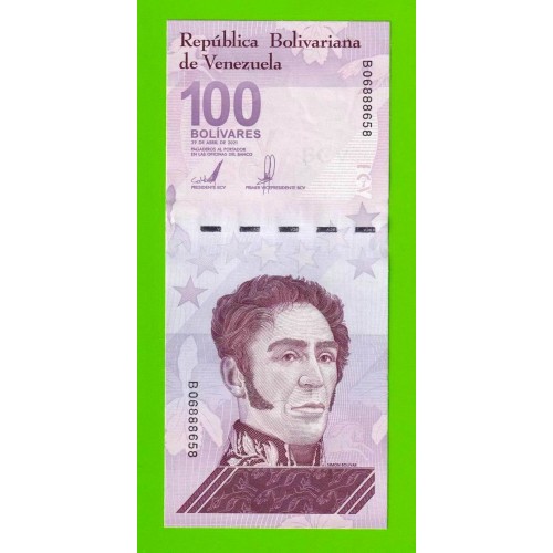 Венесуэла - 100 боливаров - 2021 (B) - UNC!!!