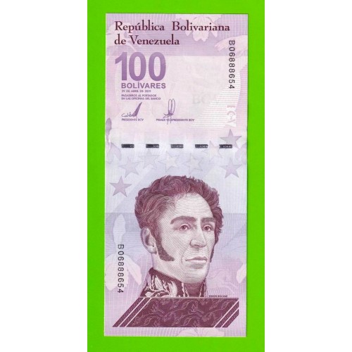 Венесуэла - 100 боливаров - 2021 (B) - UNC!!!