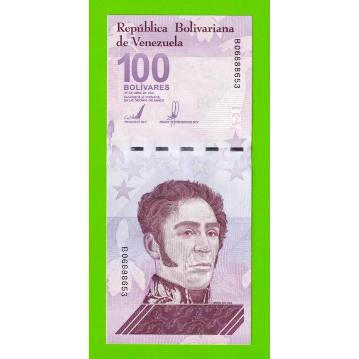 Венесуэла - 100 боливаров - 2021 (B) - UNC!!!