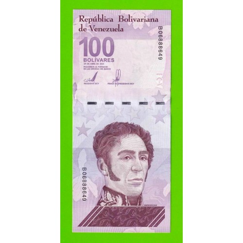 Венесуэла - 100 боливаров - 2021 (B) - UNC!!!