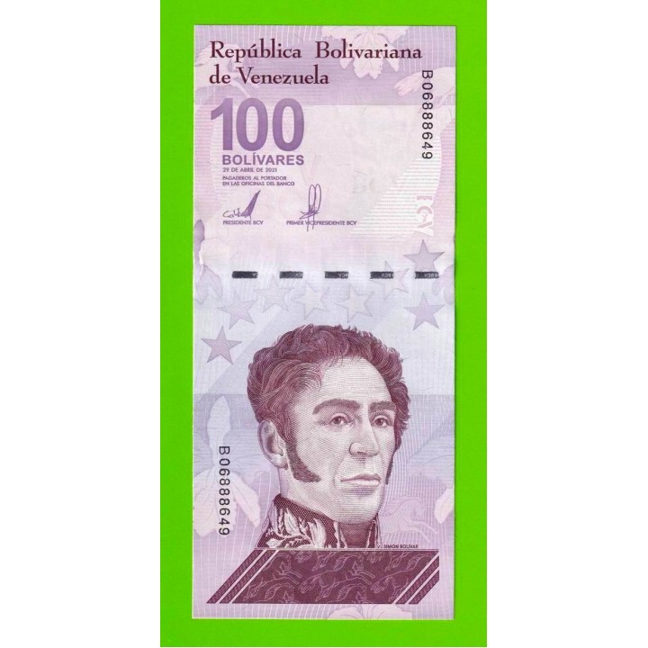 Венесуэла - 100 боливаров - 2021 (B) - UNC!!!