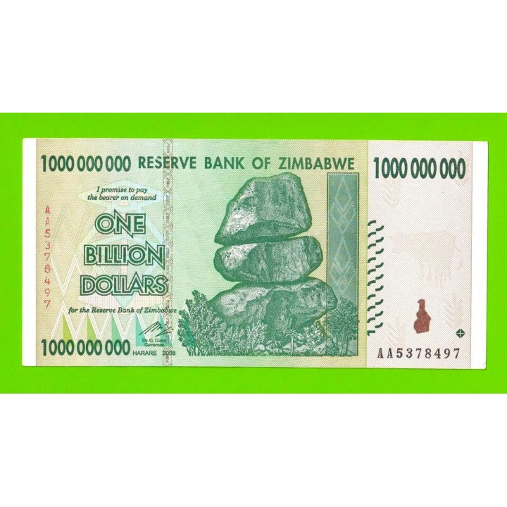 Зимбабве - 1000000000 / 1 миллиард долларов - 2008 (AA)