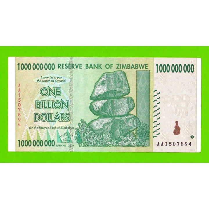 Зимбабве - 1000000000 / 1 миллиард долларов - 2008 (AA)