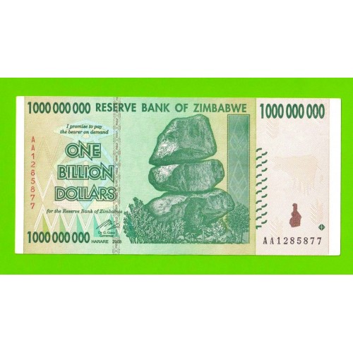 Зимбабве - 1000000000 / 1 миллиард долларов - 2008 (AA)