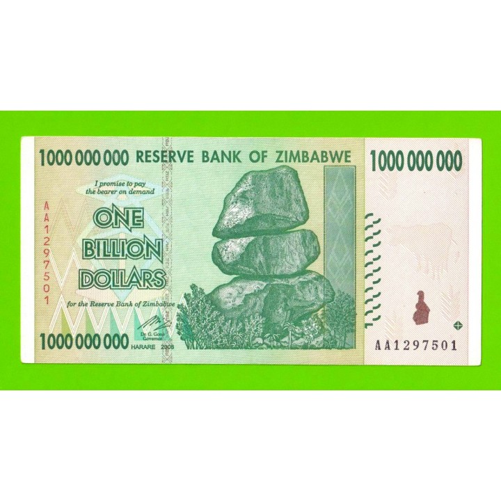 Зимбабве - 1000000000 / 1 миллиард долларов - 2008 (AA)