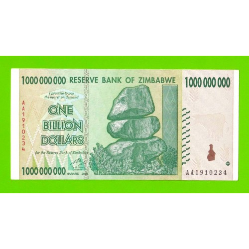 Зимбабве - 1000000000 / 1 миллиард долларов - 2008 (AA)
