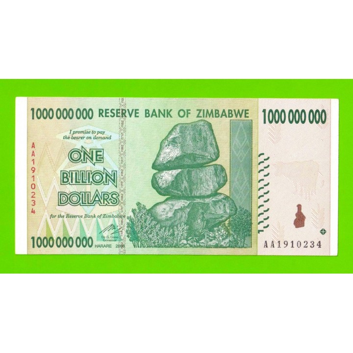 Зимбабве - 1000000000 / 1 миллиард долларов - 2008 (AA)