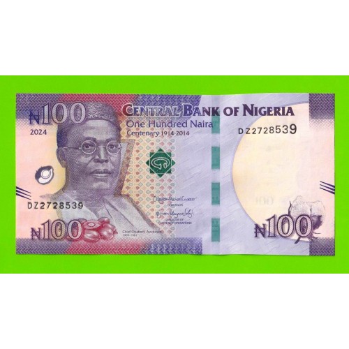 Нигерия - 100 найра - 2024 (DZ) - UNC!!!